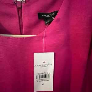 Ann Taylor Pink Sheath Dress Sleeveless Crew Neck